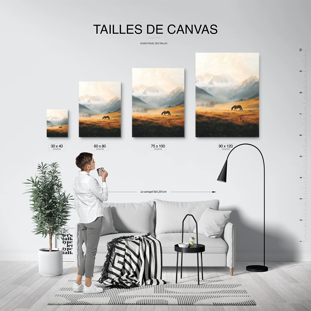 Tableau Cheval Montagne