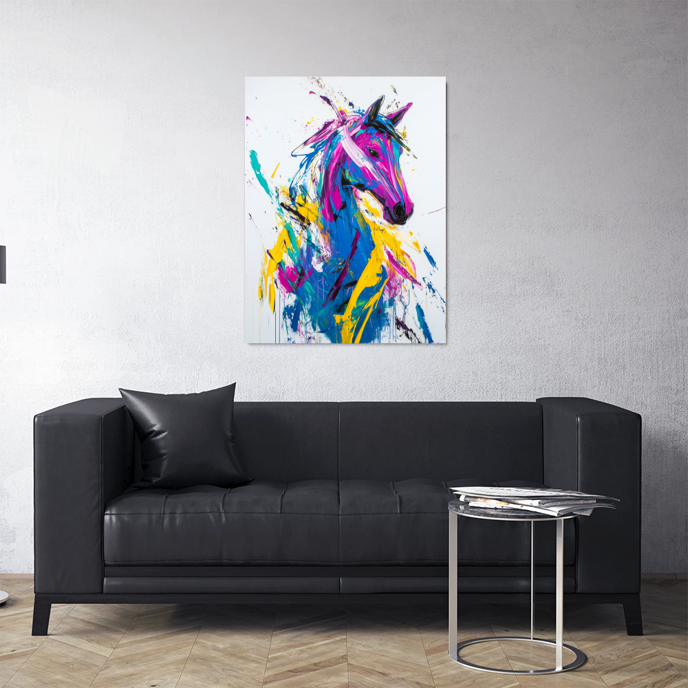 Tableau Cheval Multicolore