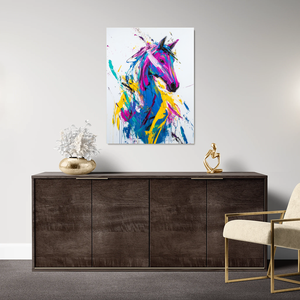 Tableau Cheval Multicolore
