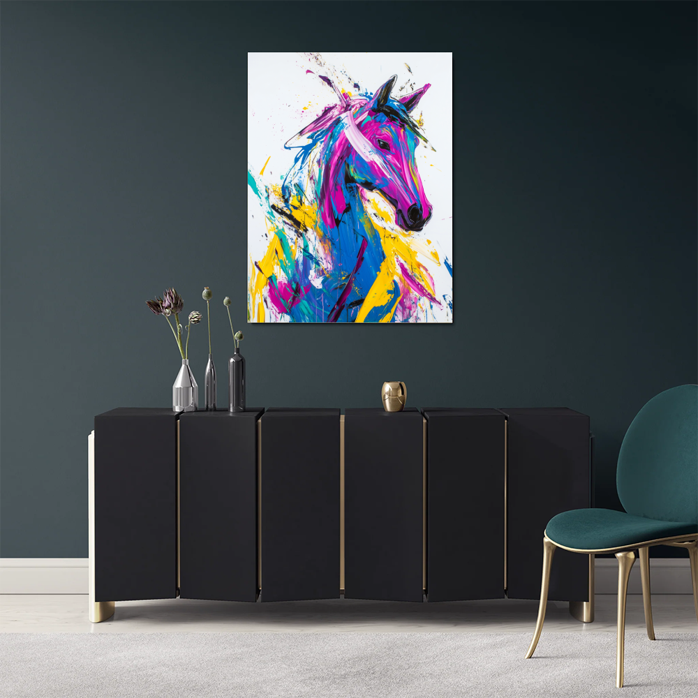 Tableau Cheval Multicolore