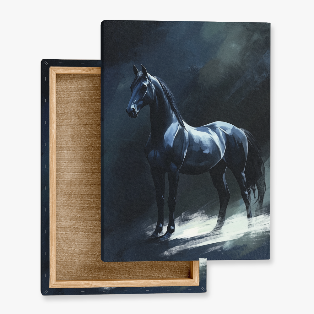 Tableau Cheval Noir