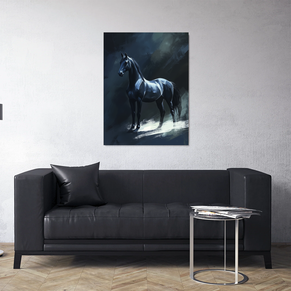 Tableau Cheval Noir