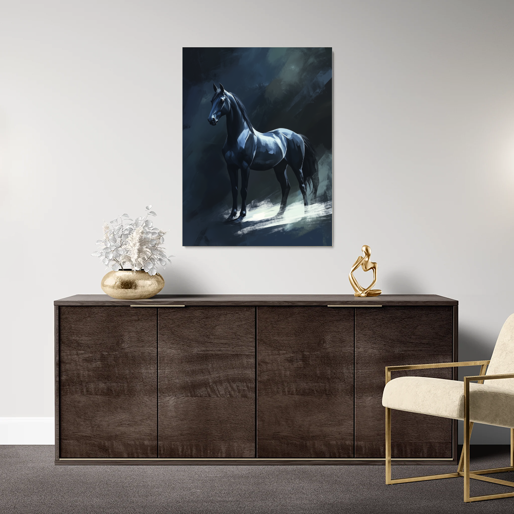 Tableau Cheval Noir
