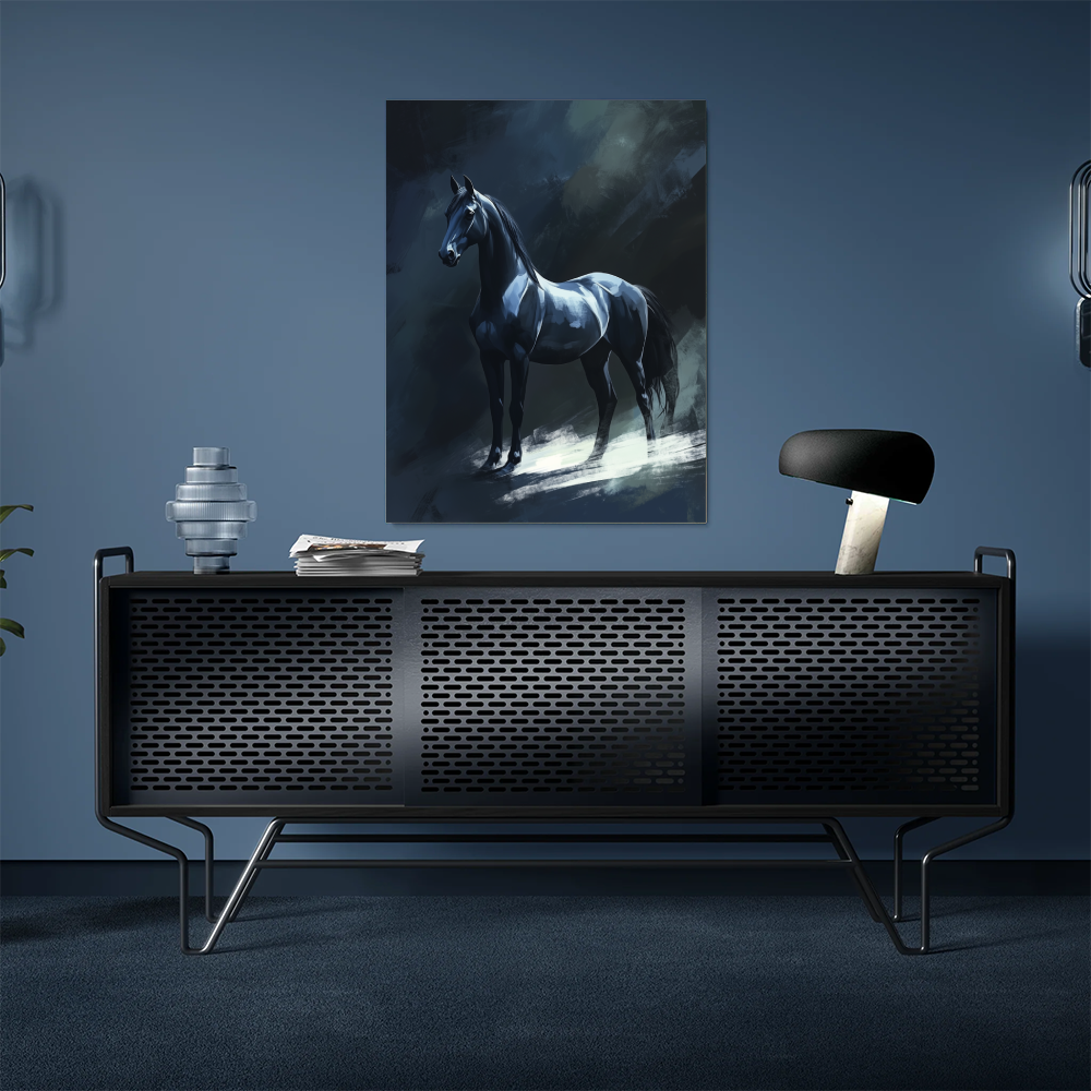Tableau Cheval Noir