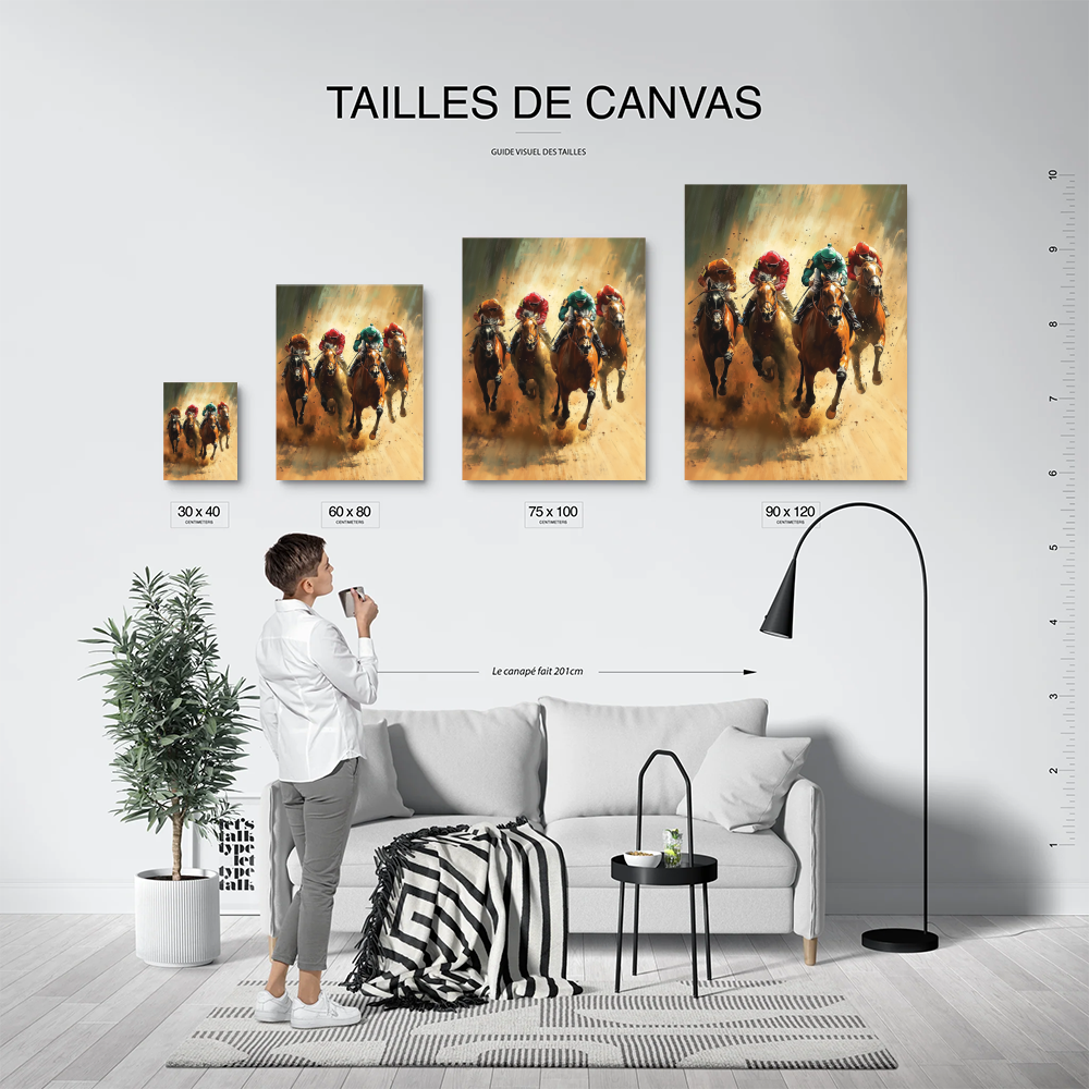 Tableau Chevaux de Course