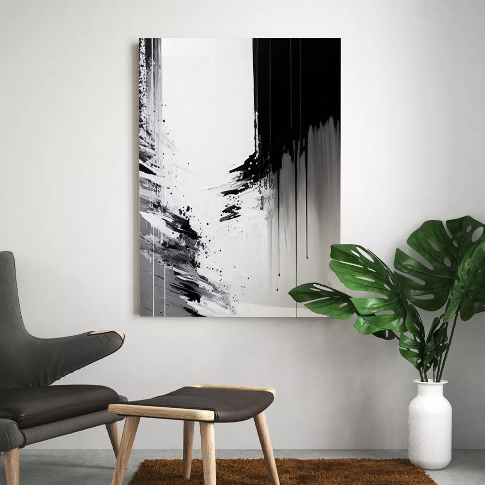 XENIOU Tableau Toile Noir Et Blanc Lever De Soleil Sur Lac - 70x100cm Sans Cadre Pour Salon, Chambre, Bureau