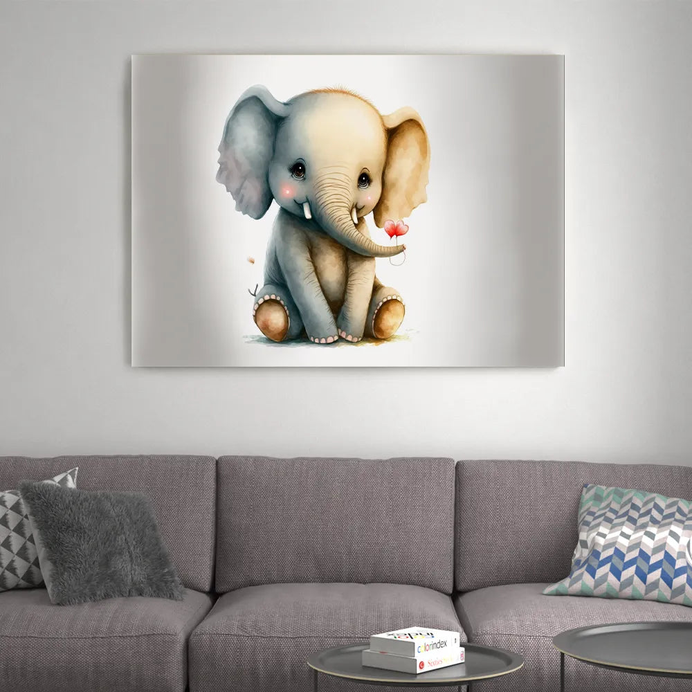 Tableau Éléphant pour Chambre de Bébé