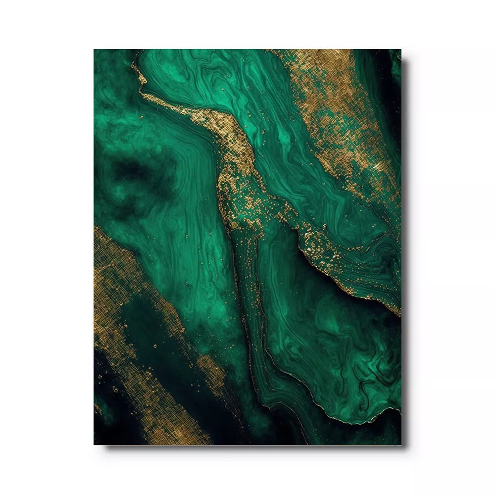 Tableau contemporain (bleu et vert)