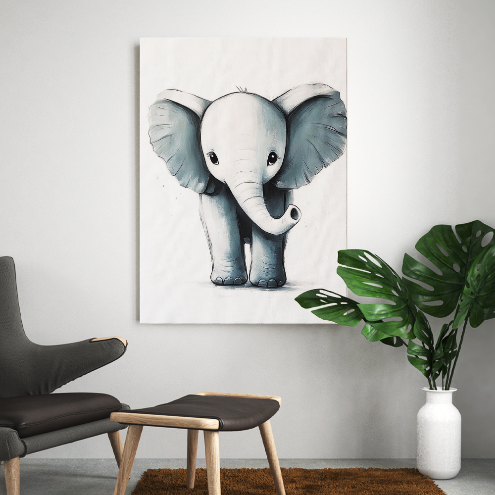 Tableau Bébé Eléphant