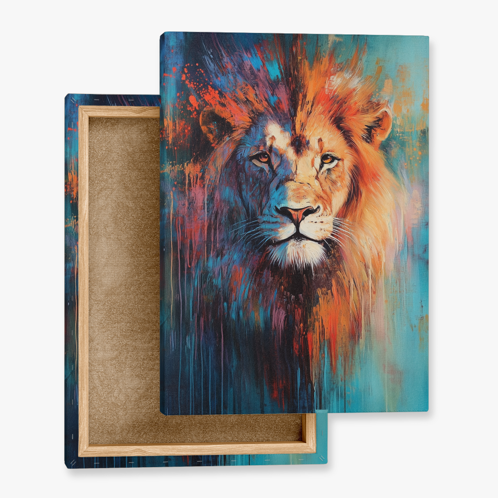 Tableau Abstrait Lion