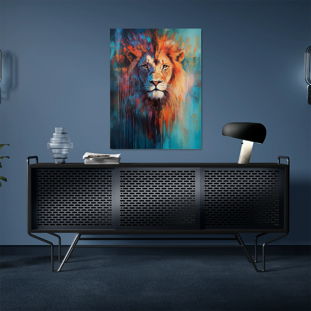 Tableau Abstrait Lion