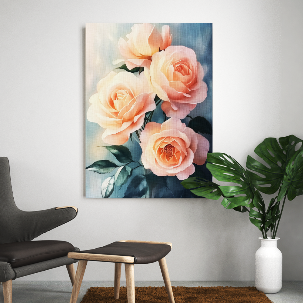 Tableau à Fleur Rose