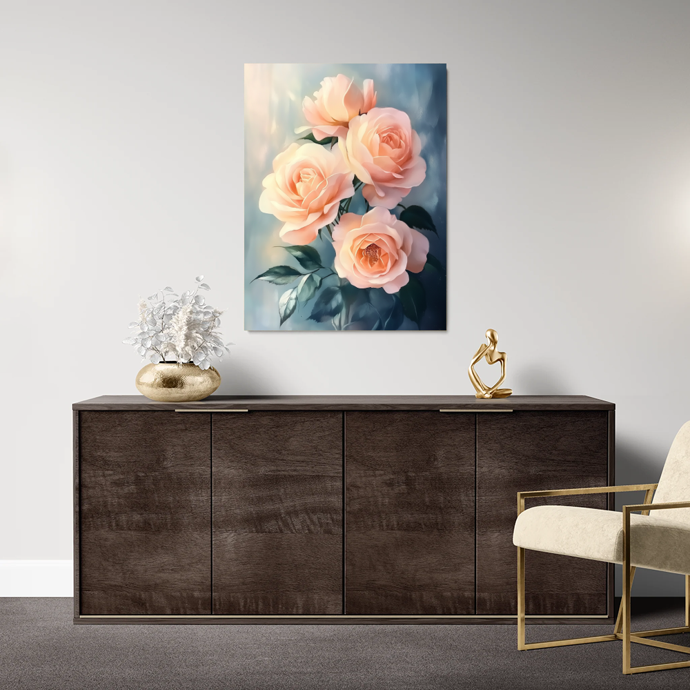 Tableau à Fleur Rose
