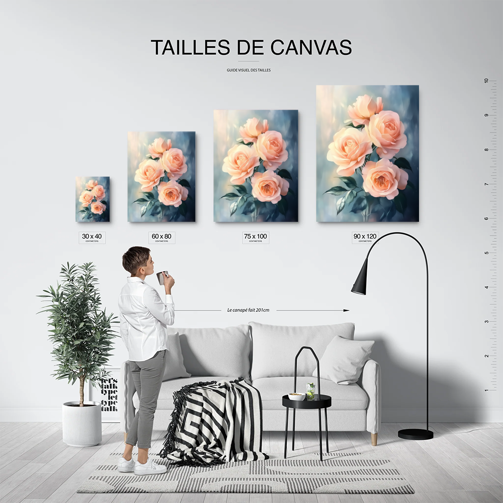 Tableau à Fleur Rose