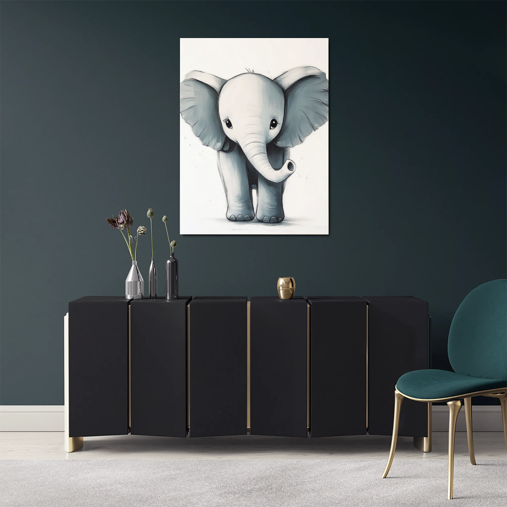 Tableau Bébé Eléphant