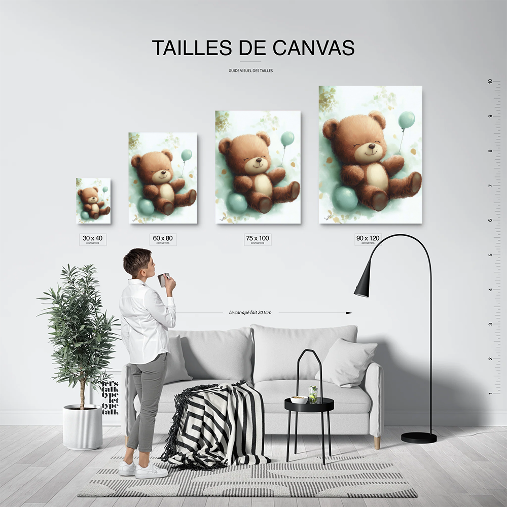 Tableau Chambre Bébé Ourson Mignon