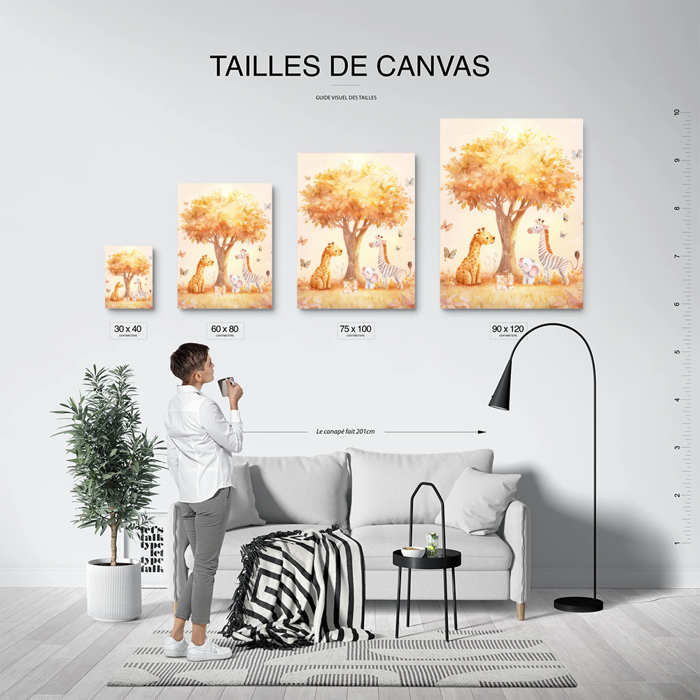 Tableau Chambre Bébé Savane