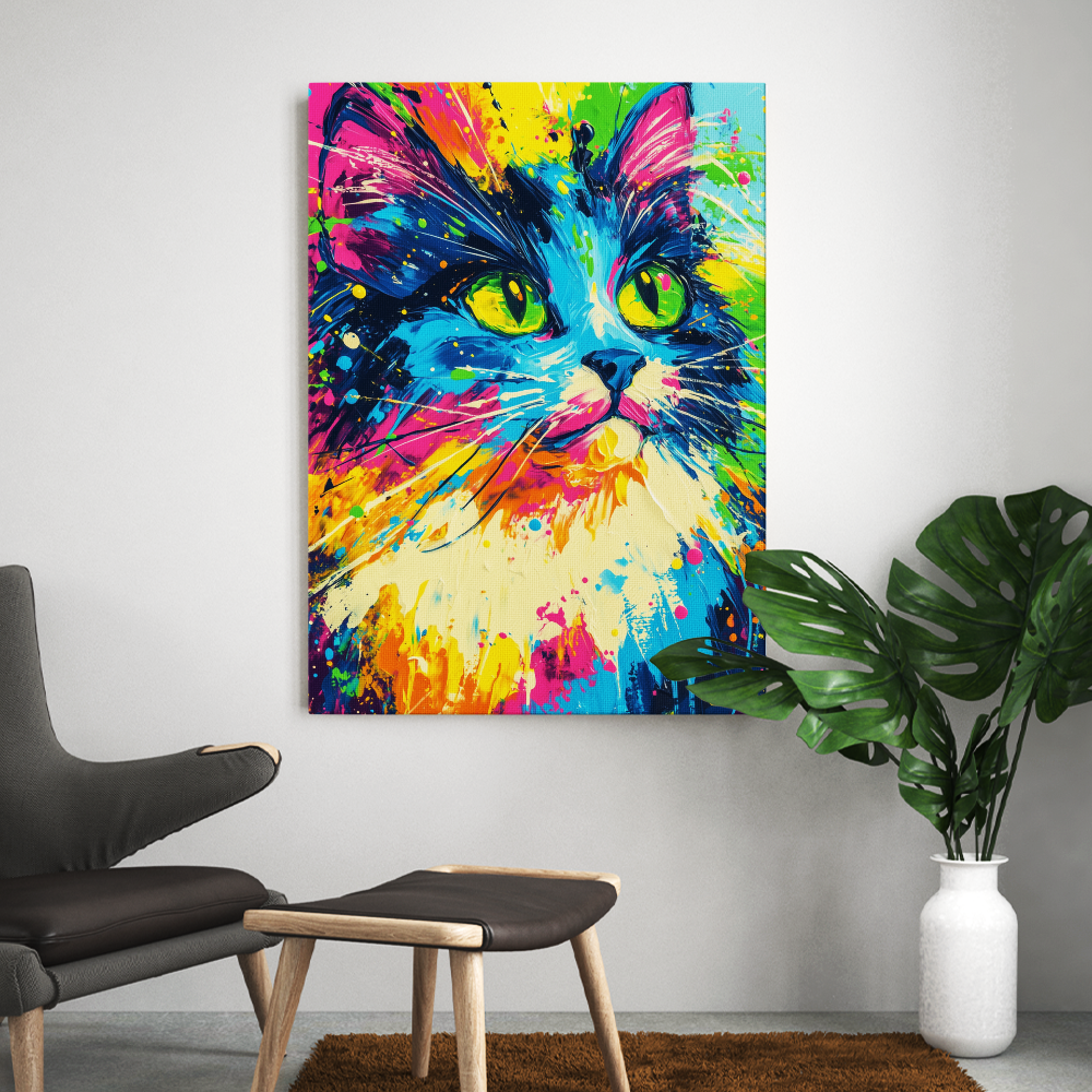 Tableau Chat Coloré