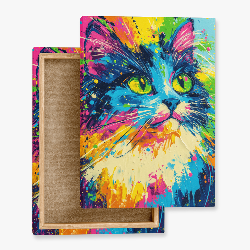 Tableau Chat Coloré