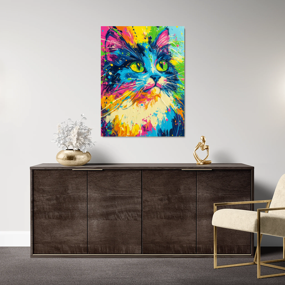 Tableau Chat Coloré