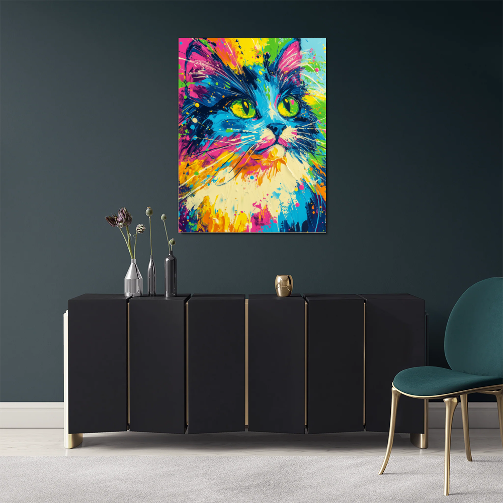 Tableau Chat Coloré