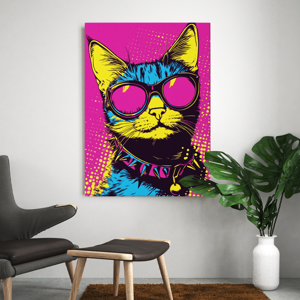Tableau Chat Pop Art