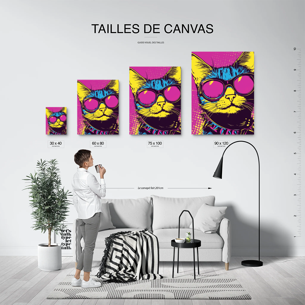 Tableau Chat Pop Art