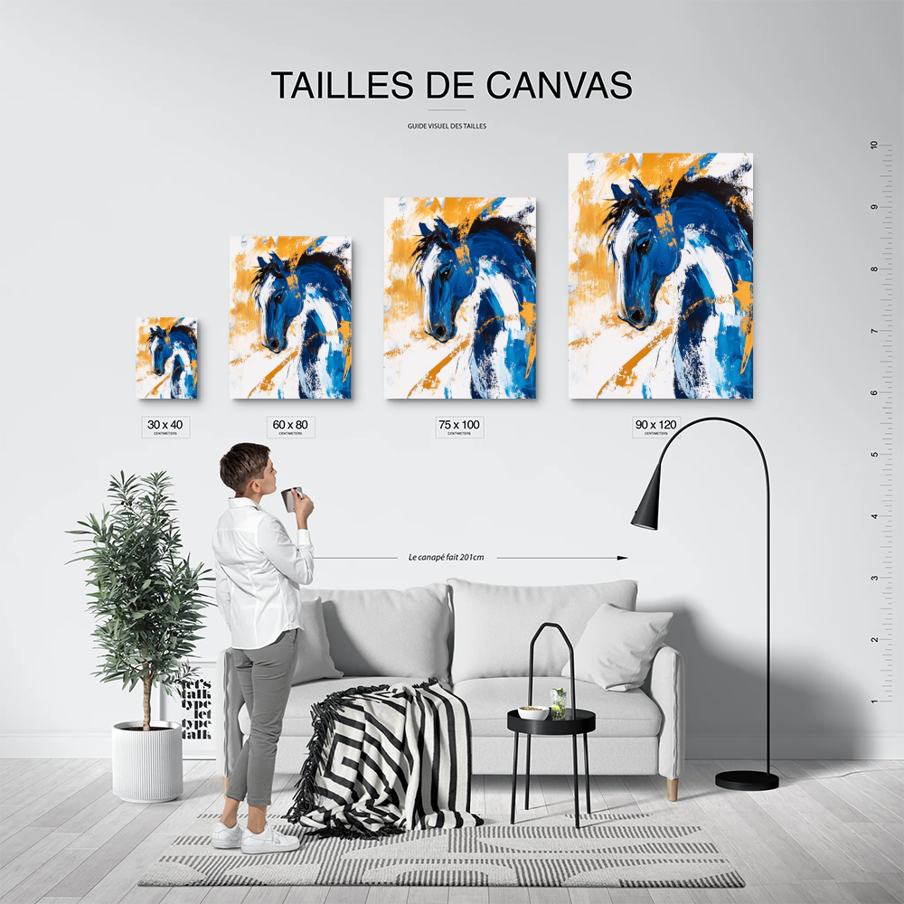 Tableau Cheval Abstrait