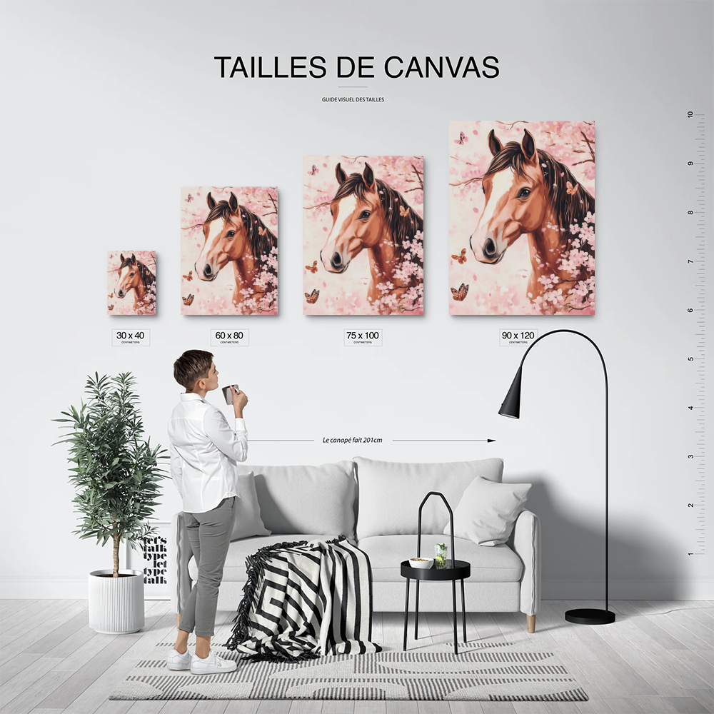 Tableau Cheval Chambre Fille