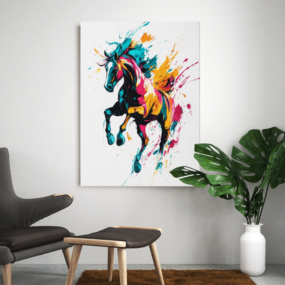 Tableau Cheval Coloré