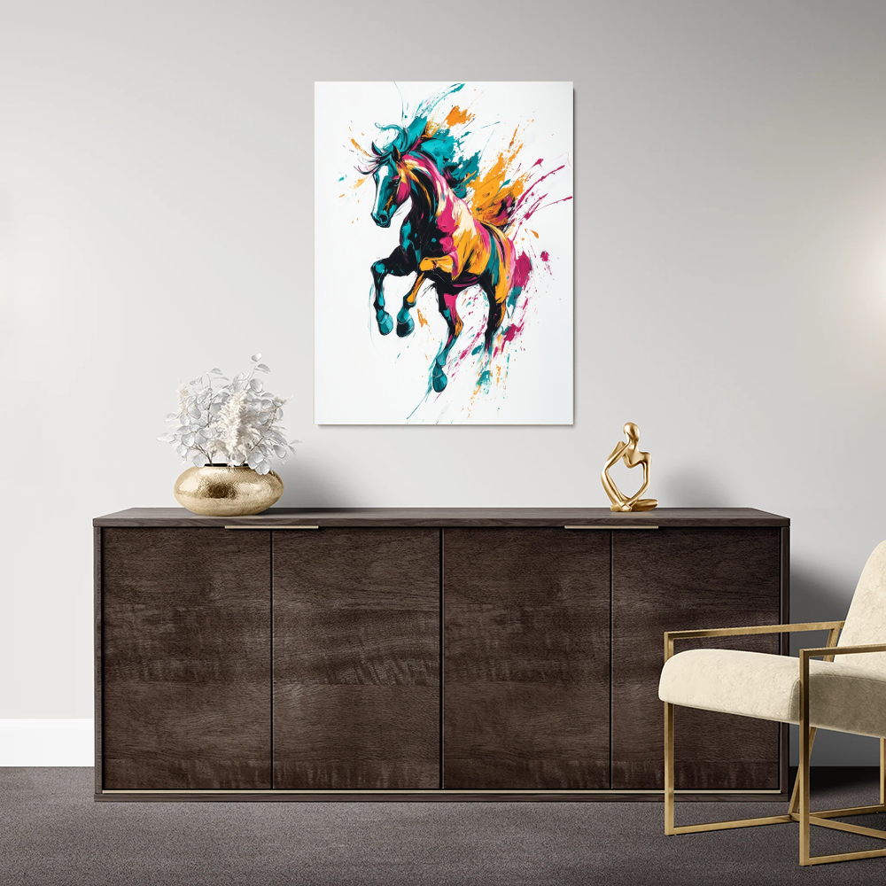Tableau Cheval Coloré