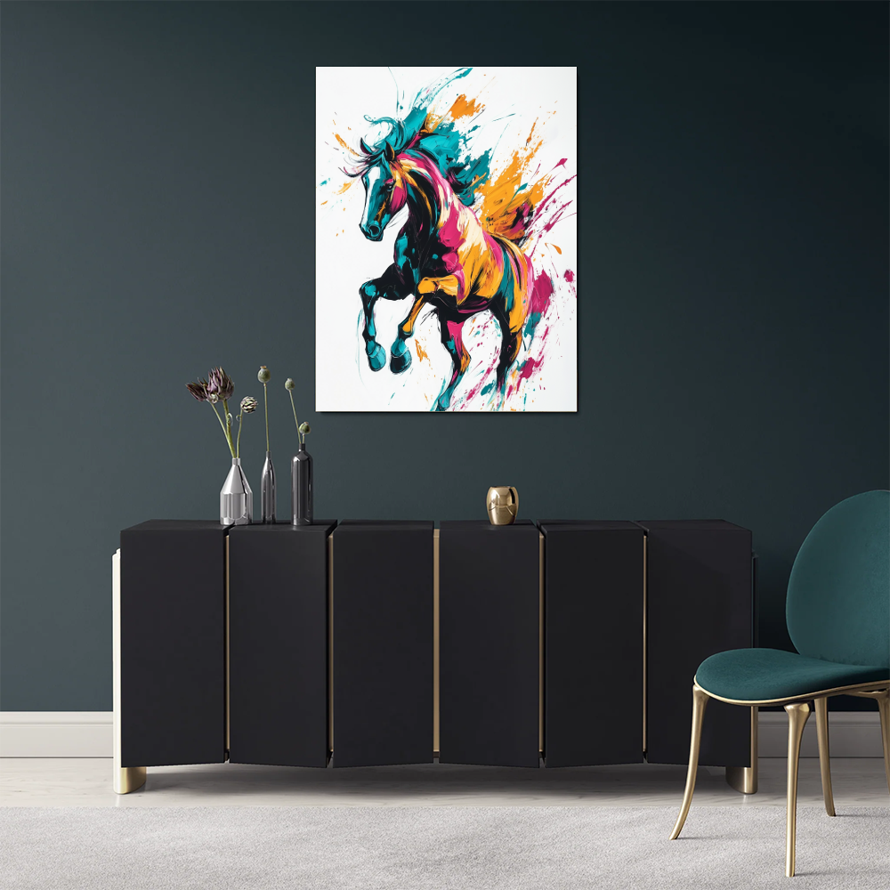 Tableau Cheval Coloré