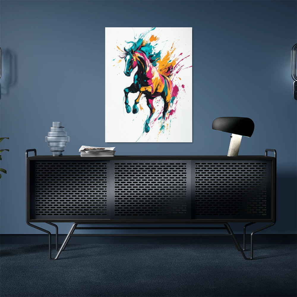 Tableau Cheval Coloré