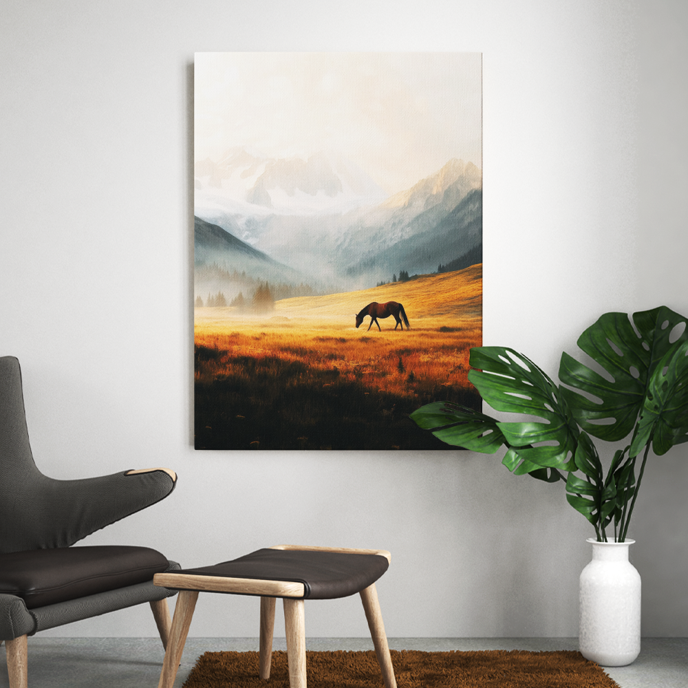 Tableau Cheval Montagne