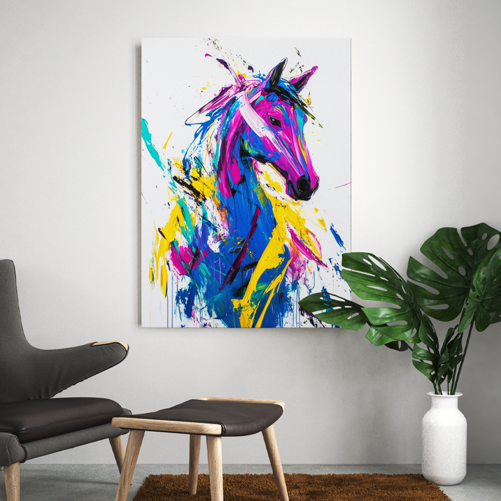 Tableau Cheval Multicolore
