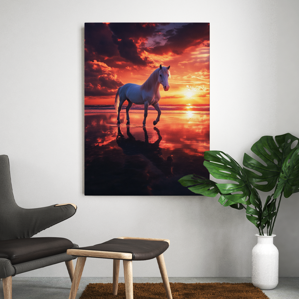 Tableau Cheval Plage