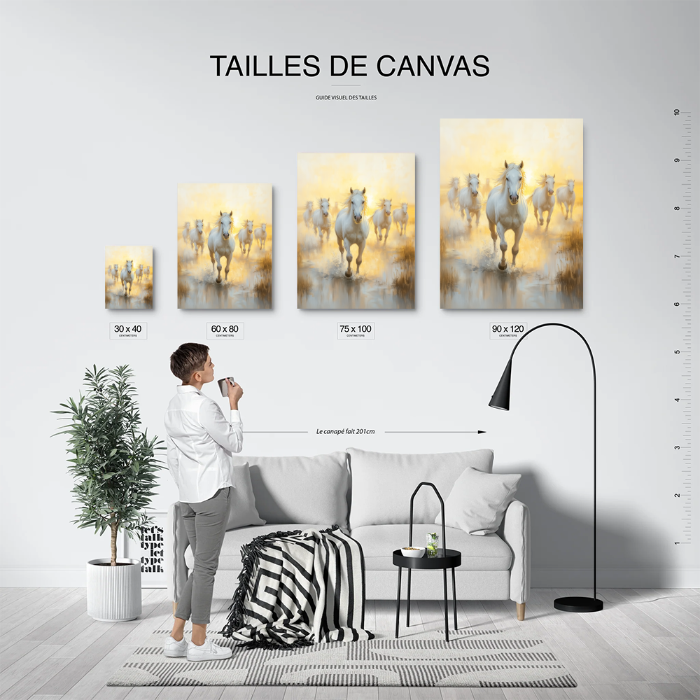 Tableau Chevaux Camargue