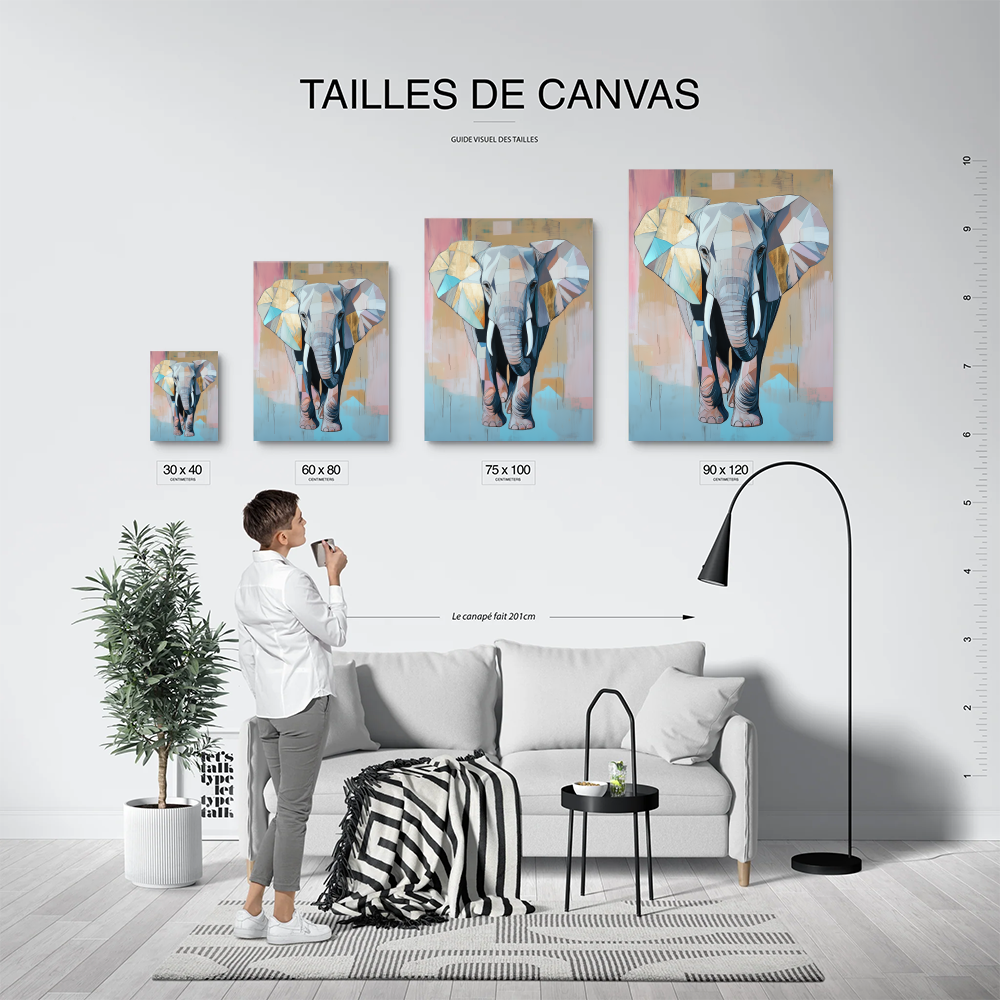 Tableau Eléphant Contemporain