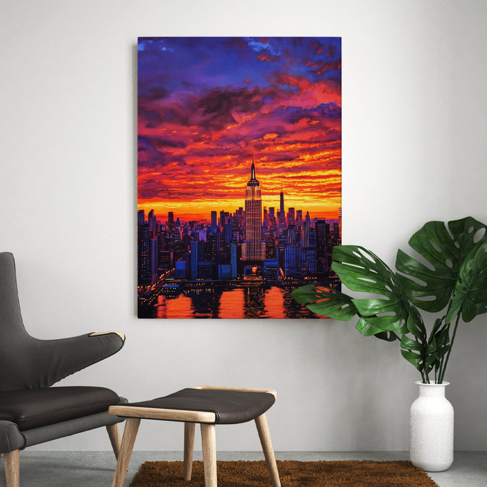 Tableau de Coucher de Soleil New York