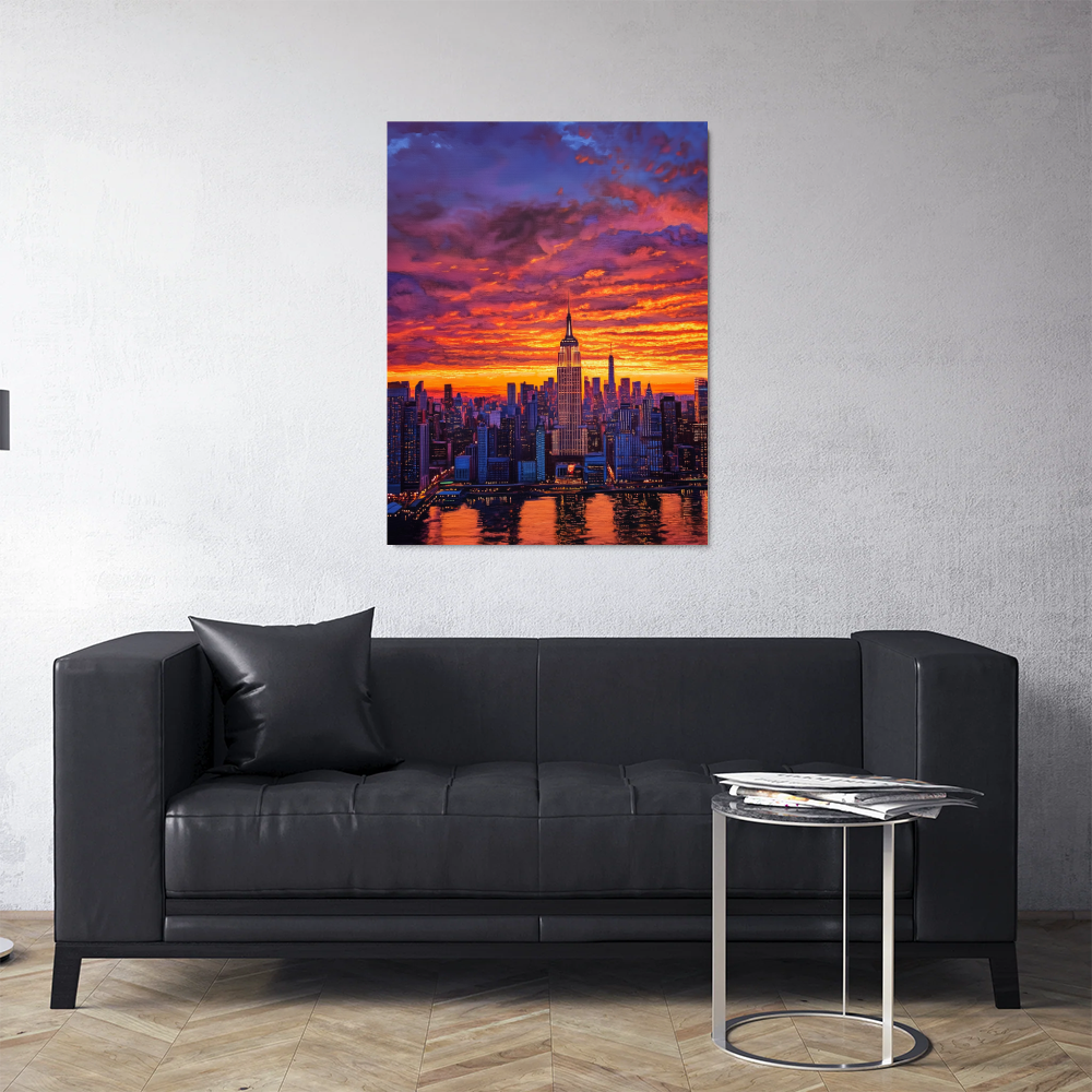 Tableau de Coucher de Soleil New York