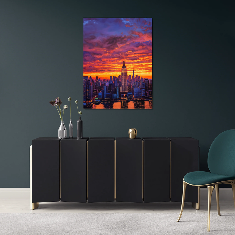 Tableau de Coucher de Soleil New York