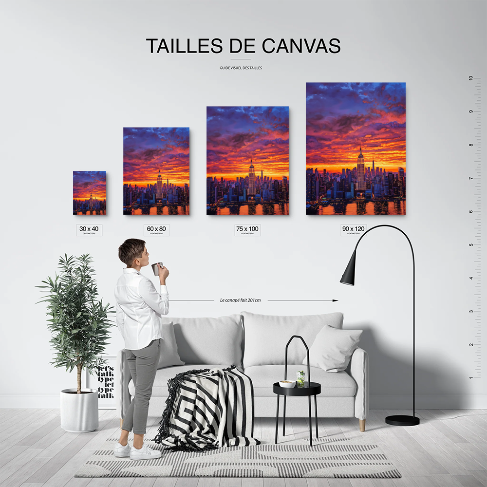 Tableau de Coucher de Soleil New York