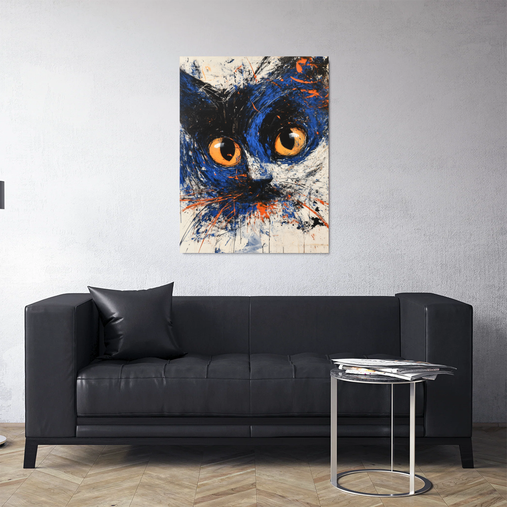 Tableau de Chats Abstrait