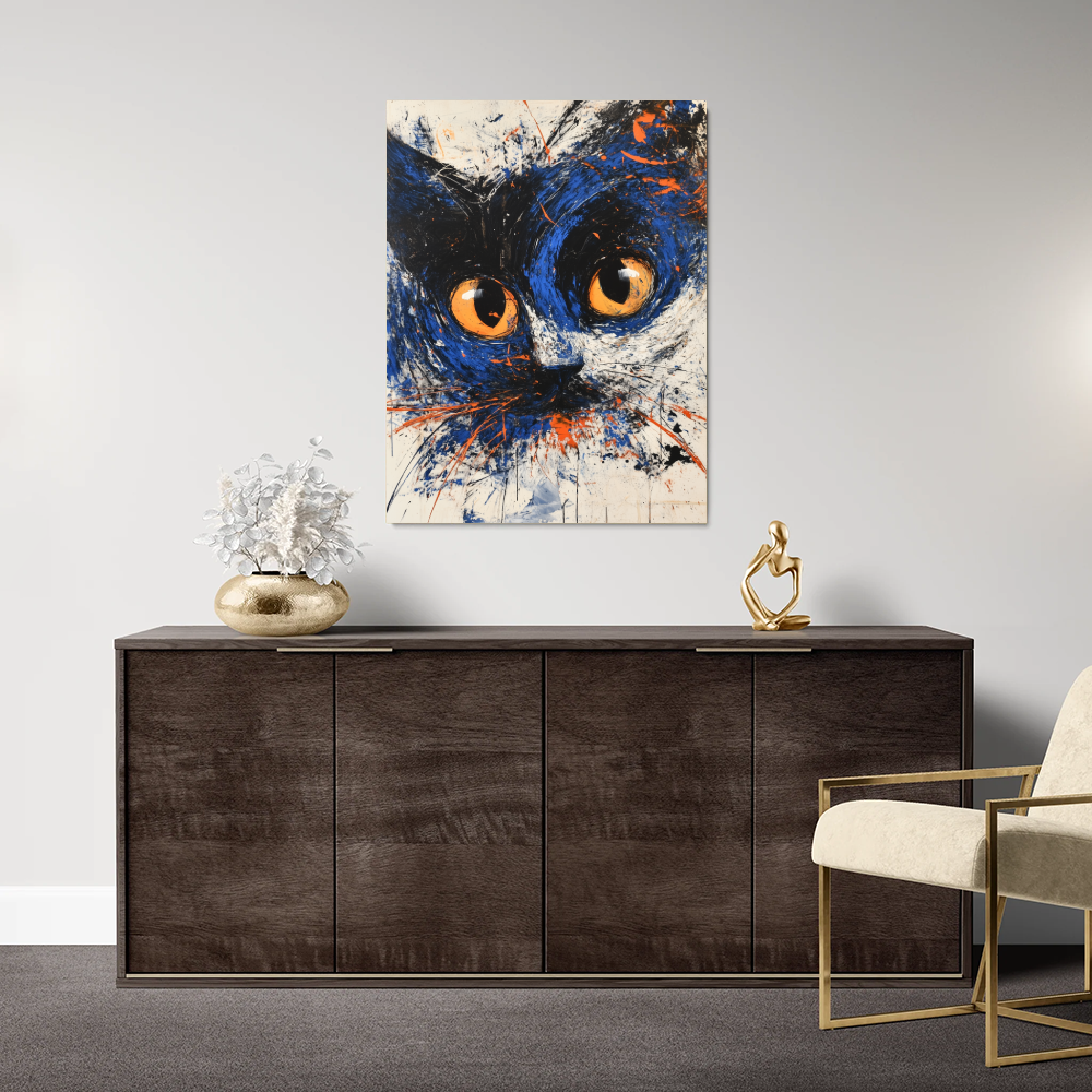 Tableau de Chats Abstrait
