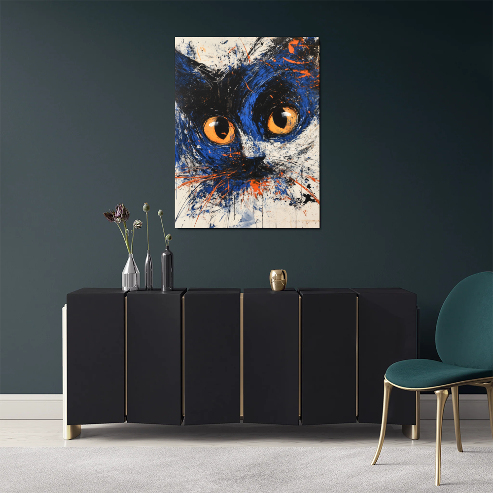 Tableau de Chats Abstrait