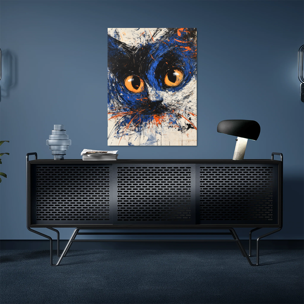 Tableau de Chats Abstrait
