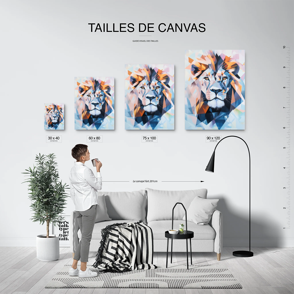 Tableau Lion Contemporain