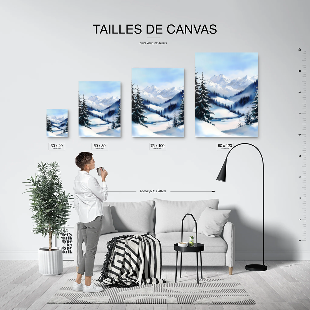 Tableau Paysage Enneigé