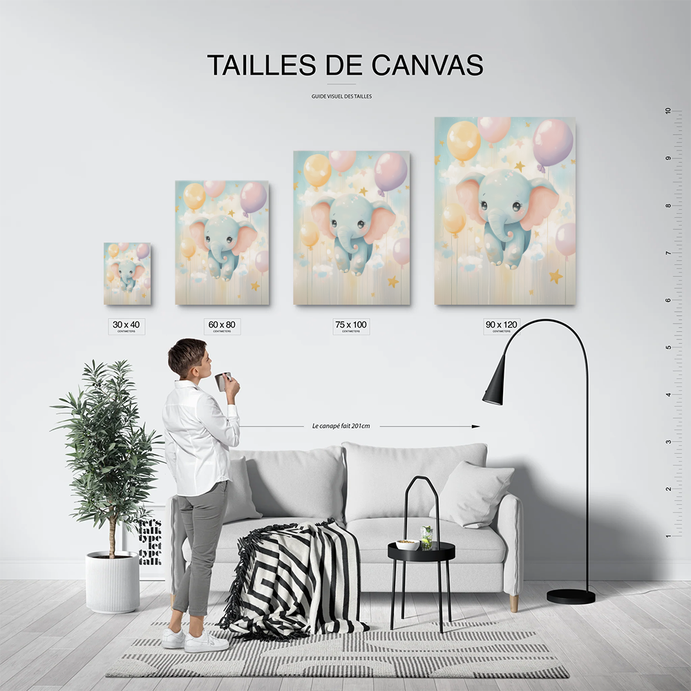 Tableau Eléphant Chambre Bébé