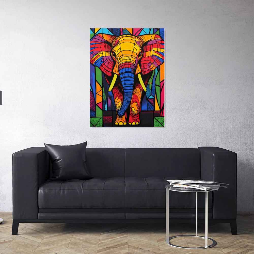 Tableau Eléphant Pop Art